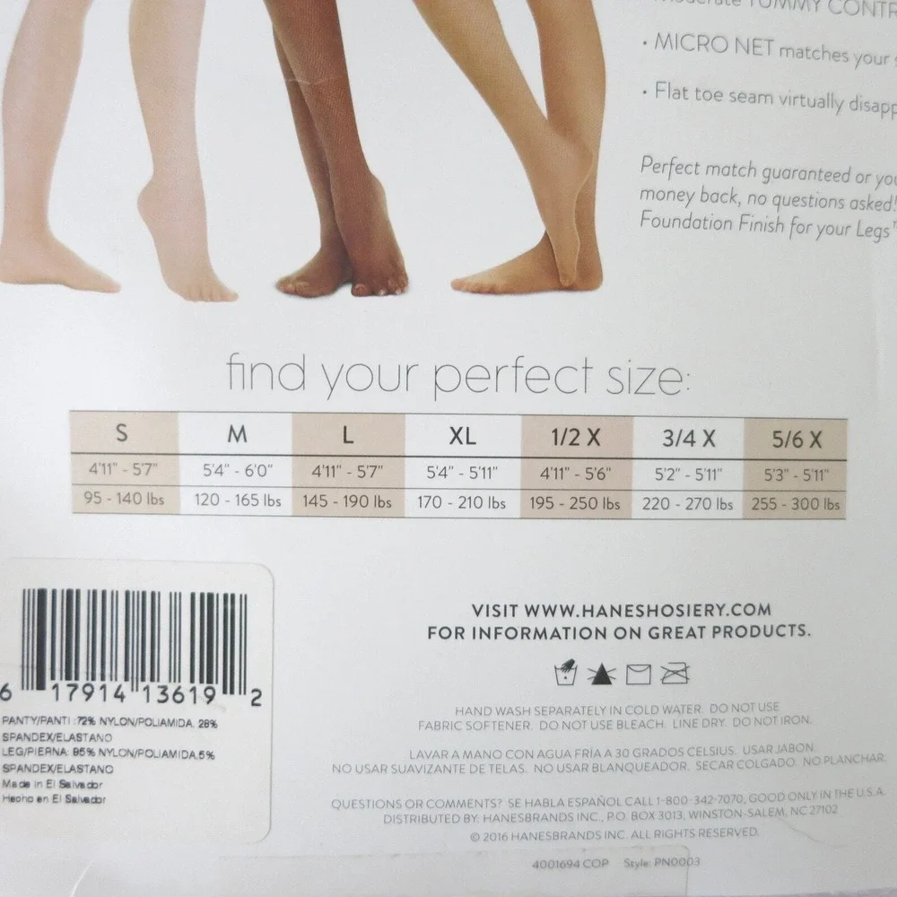 Hanes Perfect Nudes Tights S‎ Cocoa Sheer Pantyhose Filter Gaze Aesthetic 2 Pair